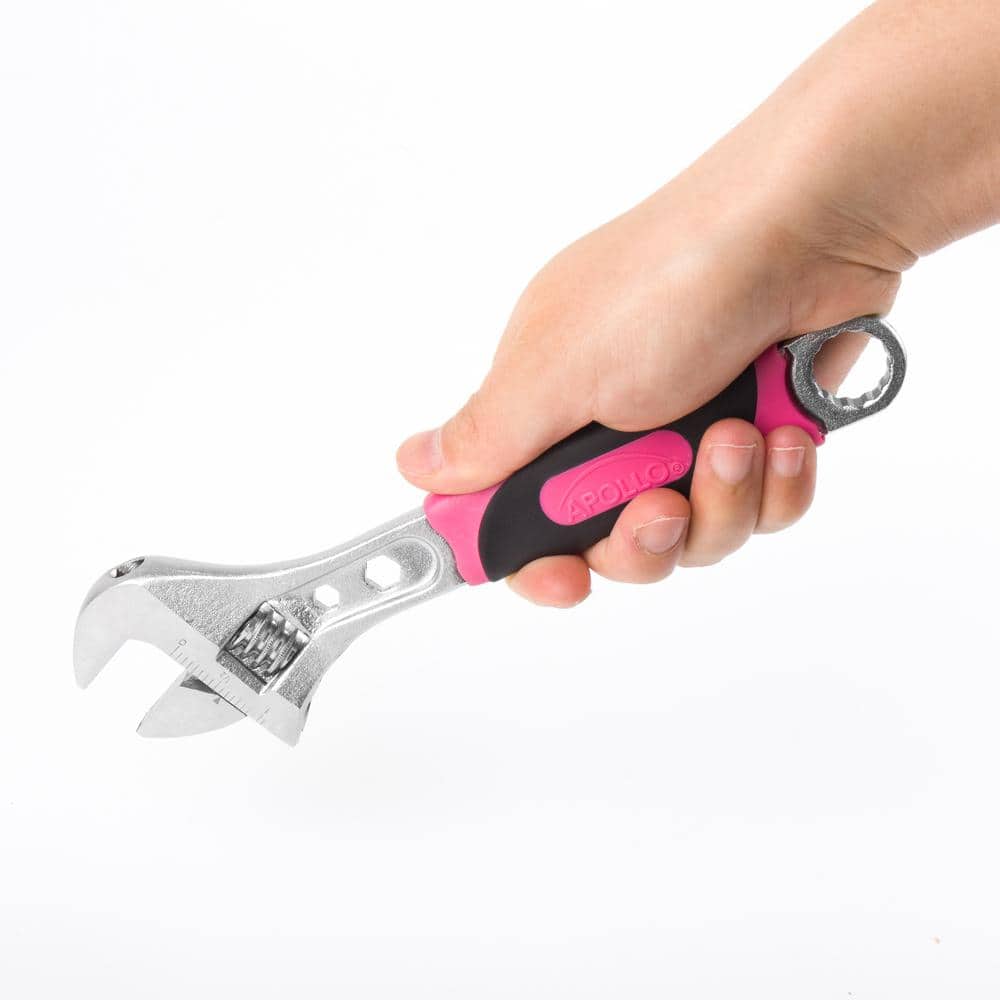 Apollo Adjustable Wrench Set in Pink (2-Piece) (3)