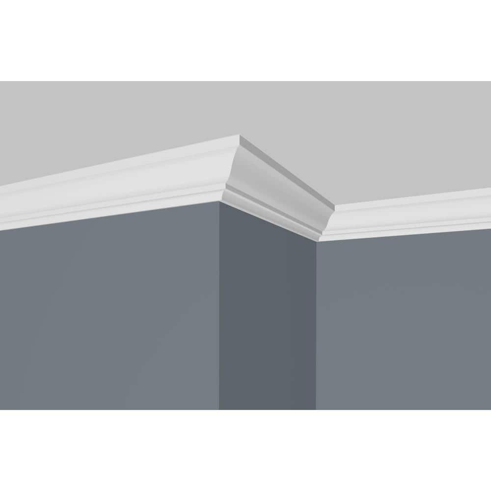 Alexandria Moulding 9/16 in. D x 3-5/8 in. W x 96 in. L Pine Wood Finger-Joint Crown Moulding Pack (8-Pack) (2)