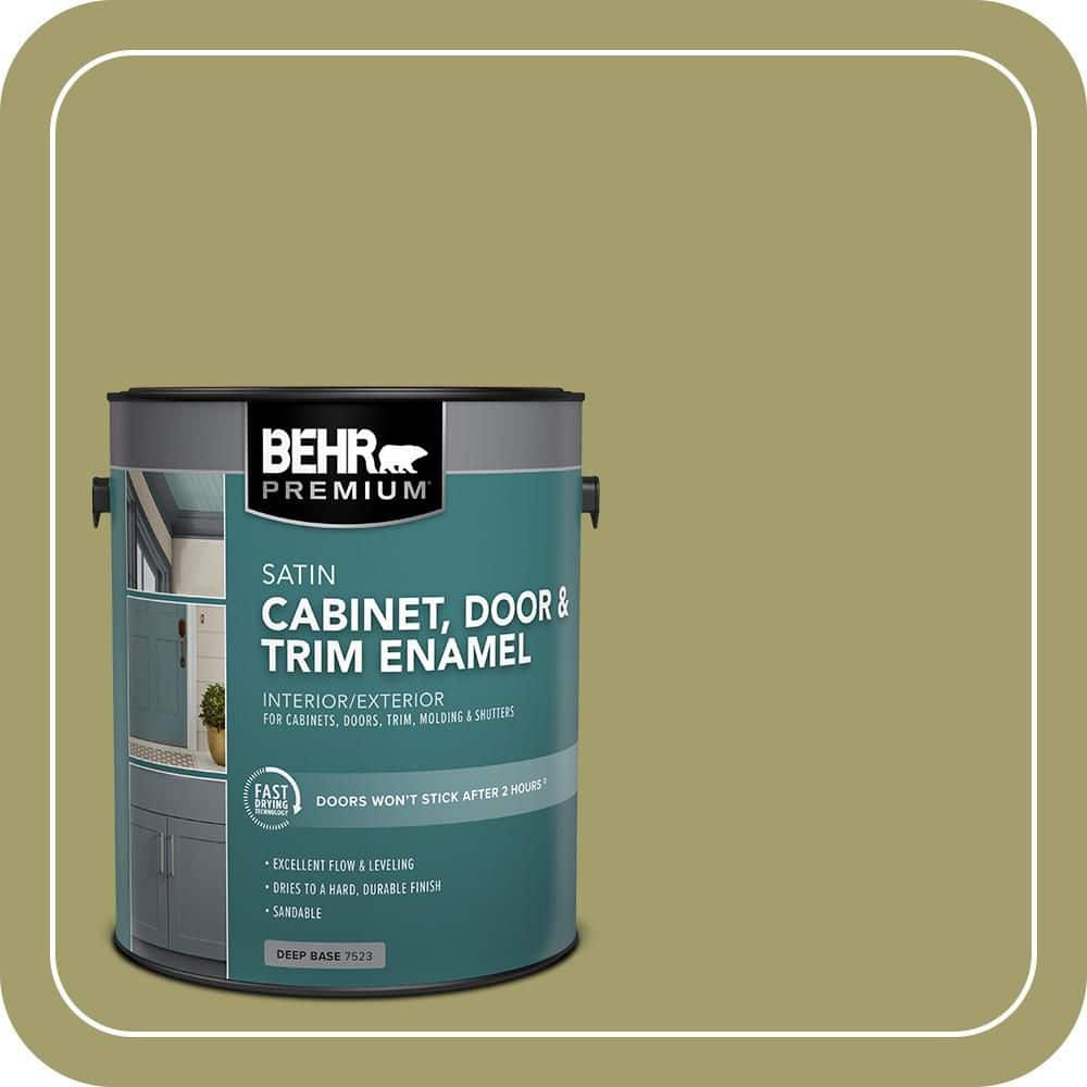 BEHR PREMIUM 1 gal. #S340-5 Farm Fresh Satin Enamel Interior/Exterior Cabinet, Door & Trim Paint