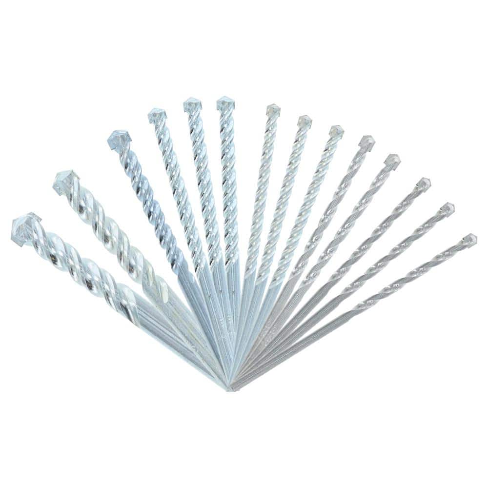 Avanti Pro Carbide Tipped Masonry Drill Percussion Bit Set (14-Pieces)