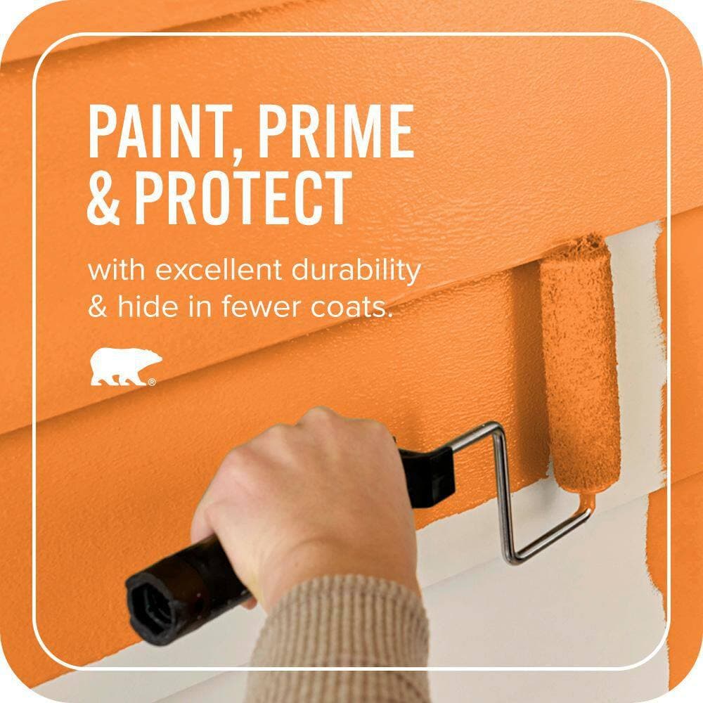 BEHR ULTRA 5 gal. #S-G-270 Summer Citrus Semi-Gloss Enamel Exterior Paint & Primer (3)