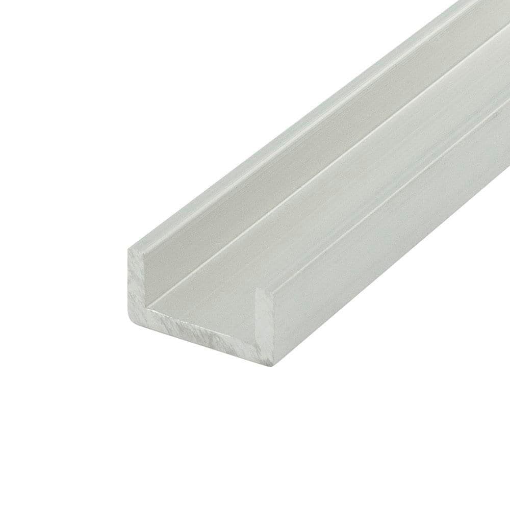 Outwater 4-Pack 1 in. D x 0.50 in. W x 36 in. L Unfinished Paintable Mill Aluminum U Channel Moulding Fits 3/4 in. Boards (1)