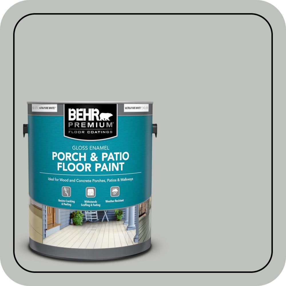 BEHR PREMIUM 1 gal. #SC-365 Cape Cod Gray Gloss Enamel Interior/Exterior Porch and Patio Floor Paint