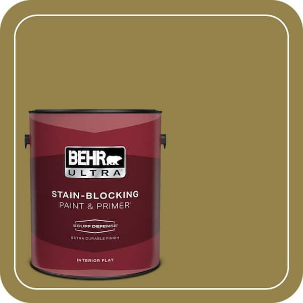 BEHR ULTRA 1 gal. #PPU9-02 Lucky Bamboo Extra Durable Flat Interior Paint & Primer (2)