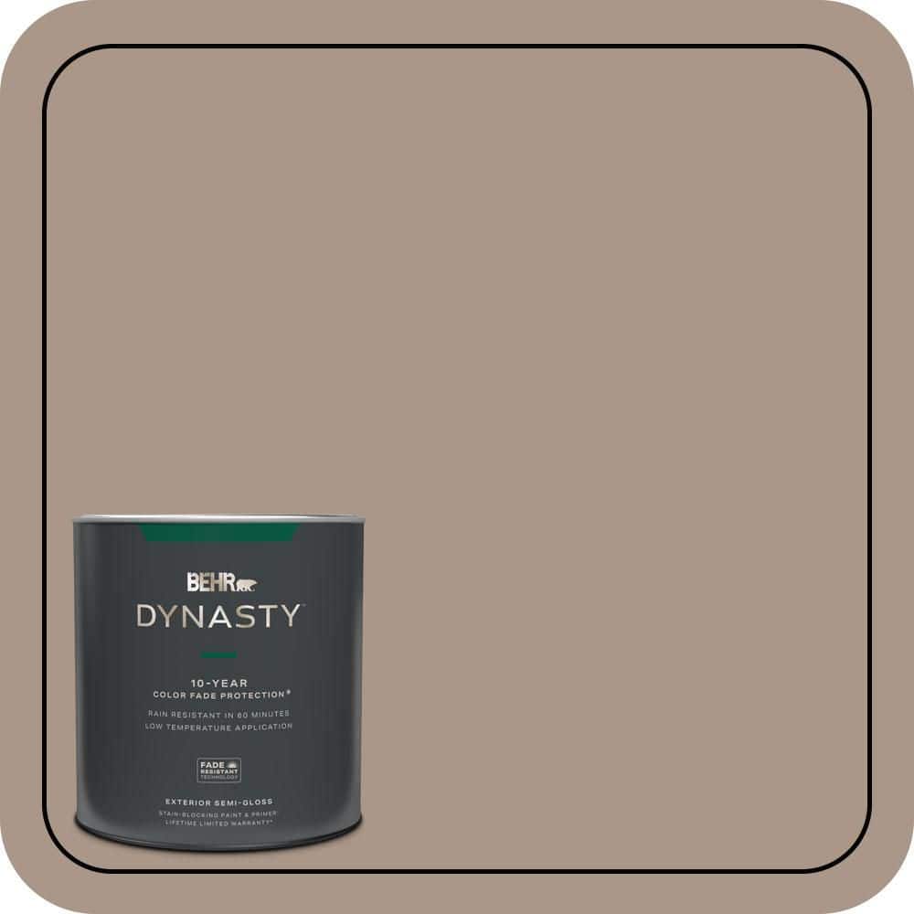 BEHR DYNASTY 1 qt. #N230-4 Chic Taupe Semi-Gloss Enamel Exterior Stain-Blocking Paint & Primer