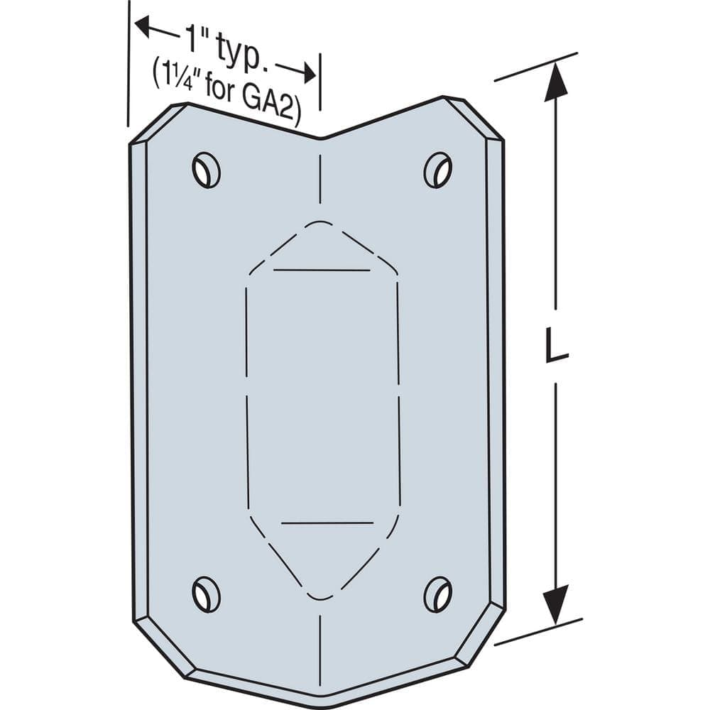 Simpson Strong-Tie GA 3-1/4 in. 18-Gauge Galvanized Gusset Angle (3)