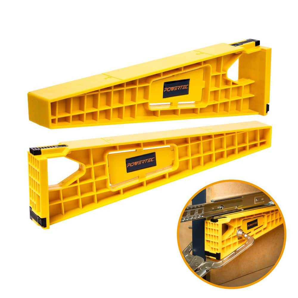 ‎POWERTEC Drawer Slide Jig Set-Drawer Slide Installation Tool for Cabinets Desks Dressers Kitchen Drawers & Woodworking Projects (1)