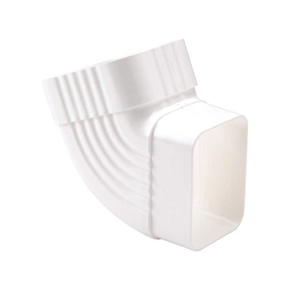 Amerimax Home Products 3 in. x 4 in. White Vinyl Downspout B-Elbow