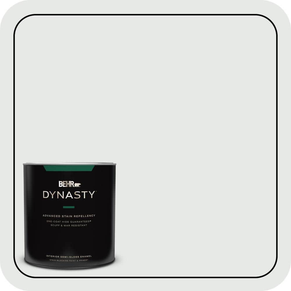 BEHR DYNASTY 1 qt. #PWN-44 Bay Breeze Semi-Gloss Enamel Interior Stain-Blocking Paint & Primer