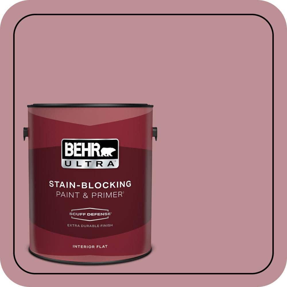 BEHR ULTRA 1 gal. #S130-4 Cherry Juice Extra Durable Flat Interior Paint & Primer (1)