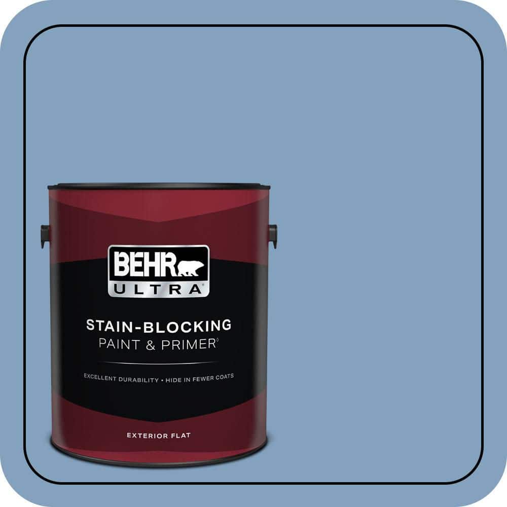 BEHR ULTRA 1 gal. #PPU14-07 Hawaiian Sky Flat Exterior Paint & Primer