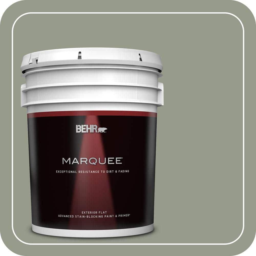 BEHR MARQUEE 5 gal. #PMD-56 Laurel Leaf Flat Exterior Paint & Primer