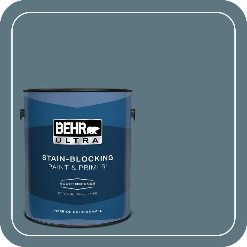 BEHR ULTRA 1 gal. #530F-6 Heron Extra Durable Satin Enamel Interior Paint & Primer