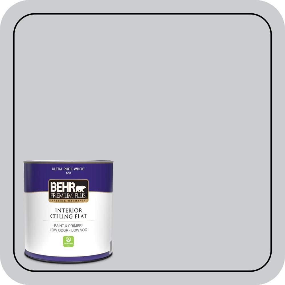 BEHR PREMIUM PLUS 1 qt. #PPU26-16 Hush Ceiling Flat Interior Paint & Primer (1)