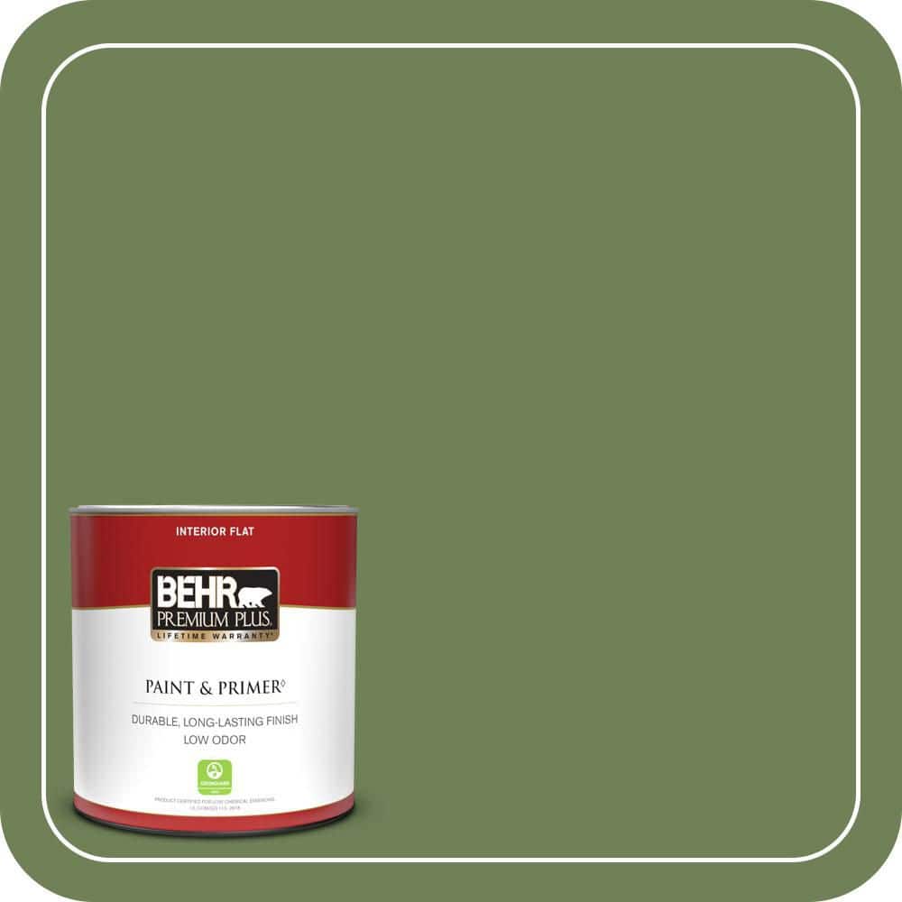 BEHR PREMIUM PLUS 1 qt. #MQ6-47 Terrain Flat Low Odor Interior Paint & Primer