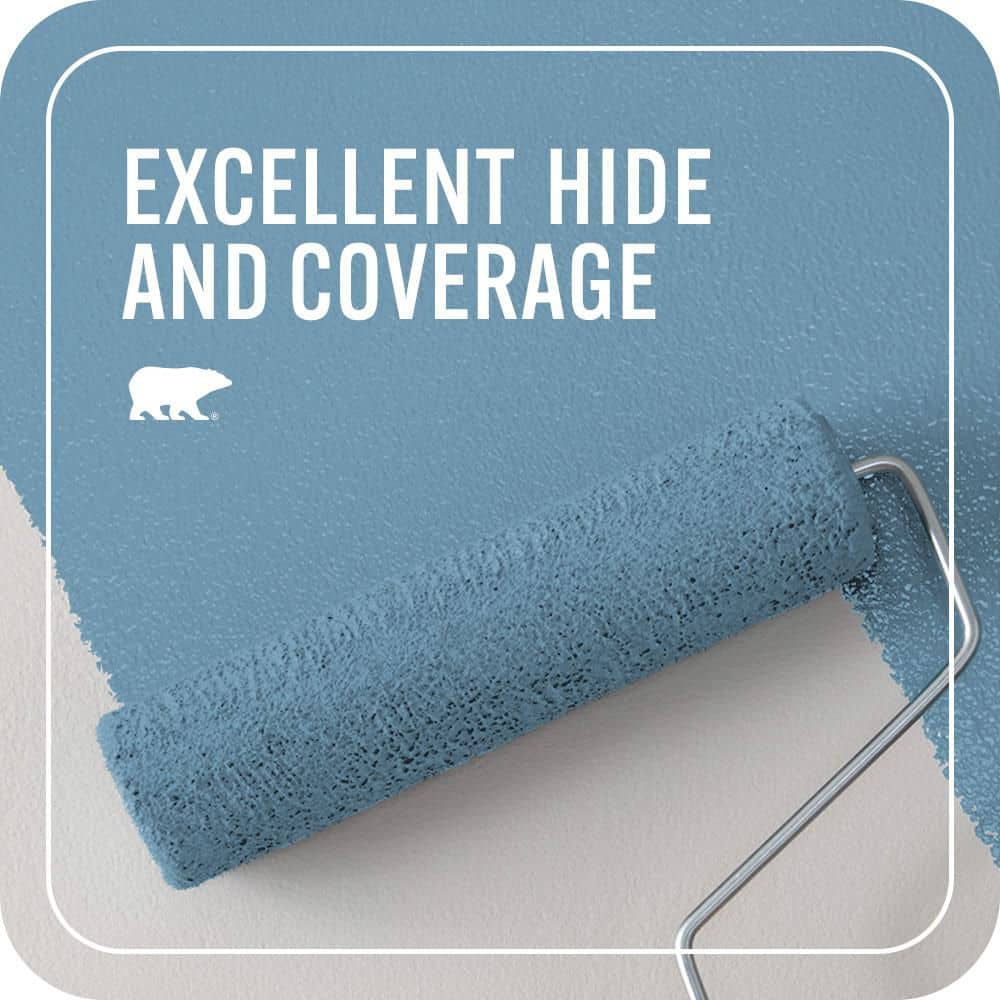 BEHR PREMIUM PLUS 1 qt. #560D-5 Ocean View Semi-Gloss Enamel EcoMix Plant-Based Interior Paint & Primer (2)