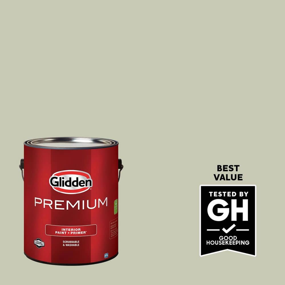 Glidden Premium 1 gal. PPG1125-3 Whispering Pine Flat Interior Latex Paint