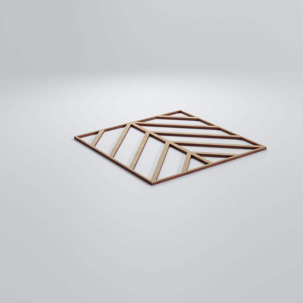 Ekena Millwork 11 3/8 in. 11 3/8 in. 1/4 in. Small Genoa Decorative Fretwork Wood Wall Panels (4)