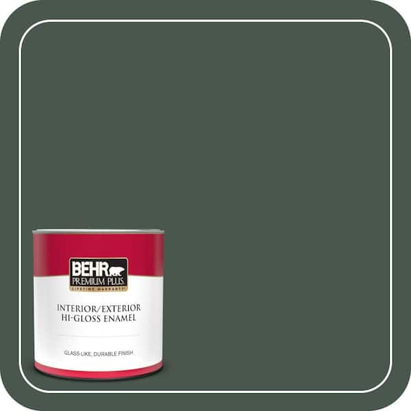 BEHR PREMIUM PLUS #ECC-45-3 Conifer Flat Interior/Exterior Paint & Primer Color Sample (3)
