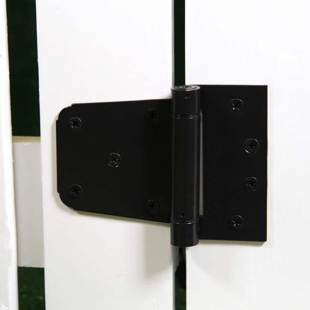 Everbilt 3-1/2 in. Standard Black Spring Tee Hinge (2)