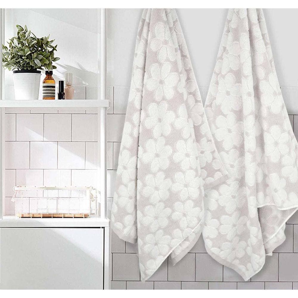 Unbranded Light Beige Cotton Soft Luxury Bath Towels (Set of 2) (3)