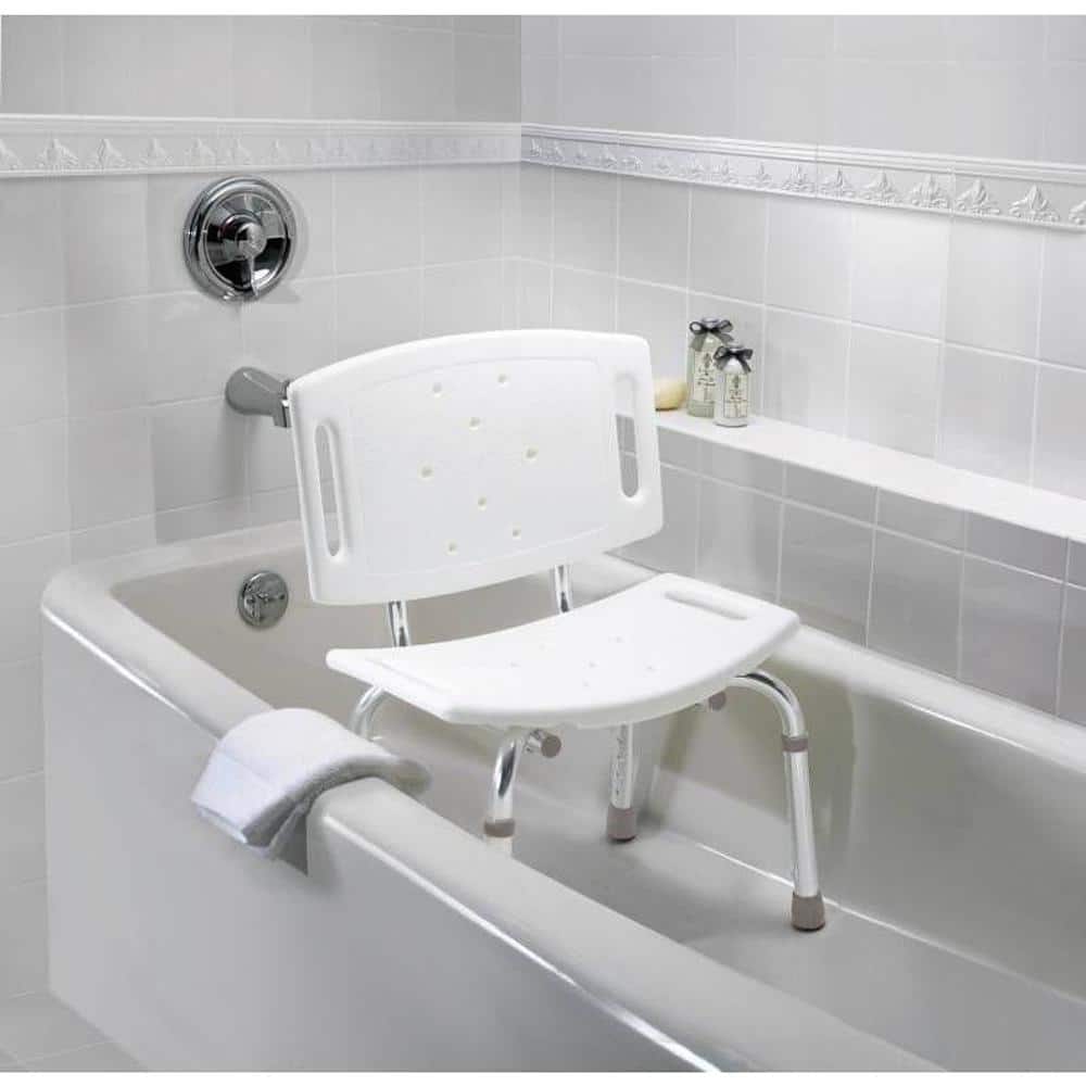 MOEN Adjustable Shower Chair in White (2)