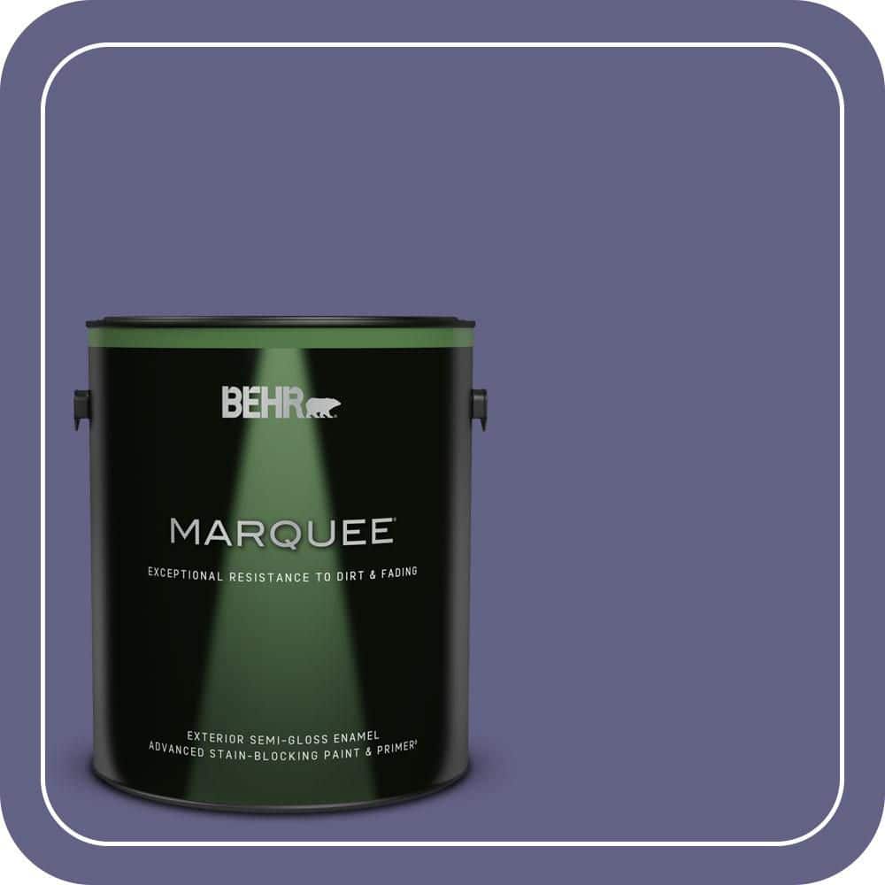 BEHR MARQUEE 1 gal. #640D-7 Pharaoh Purple Semi-Gloss Enamel Exterior Paint & Primer