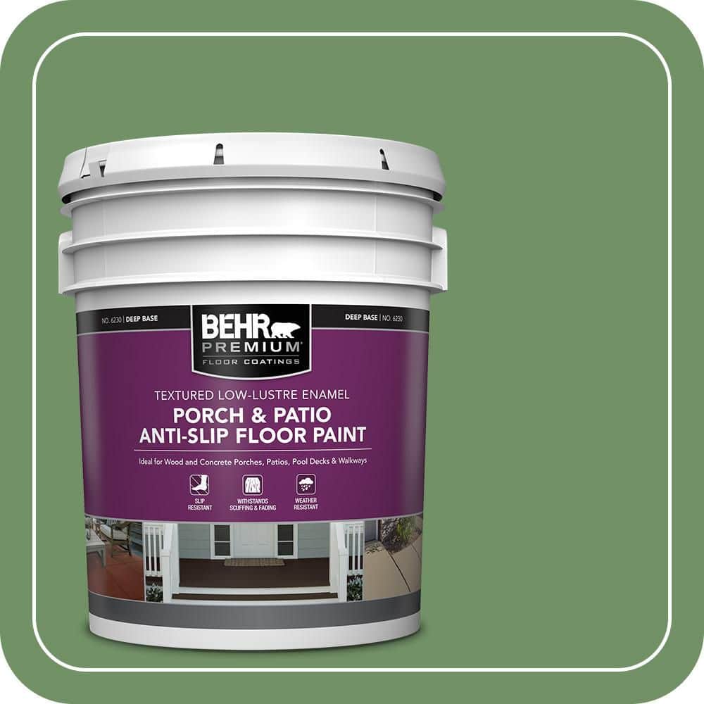 BEHR PREMIUM 5 gal. #M400-6A Mossed Opportunity Textured Low-Lustre Enamel Interior/Exterior Porch and Patio Anti-Slip Floor Paint