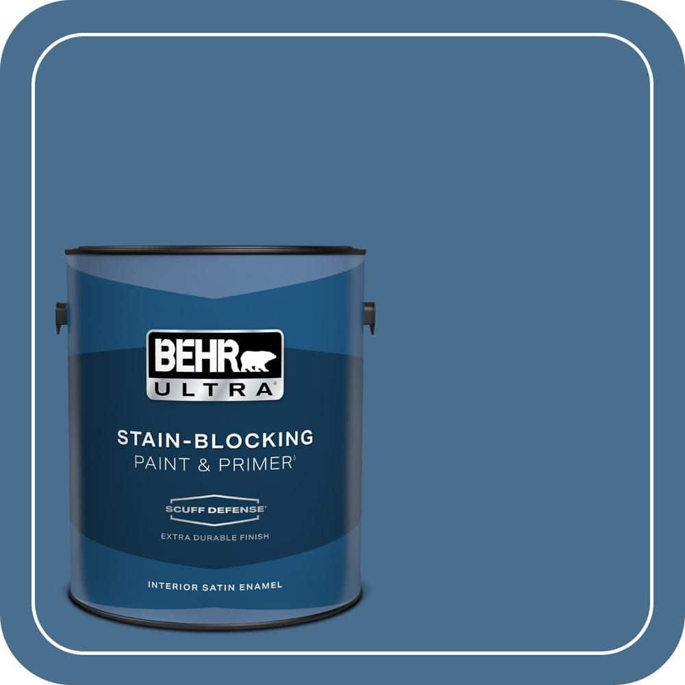 BEHR ULTRA 1 gal. #M510-5 Sailors Bay Extra Durable Satin Enamel Interior Paint & Primer
