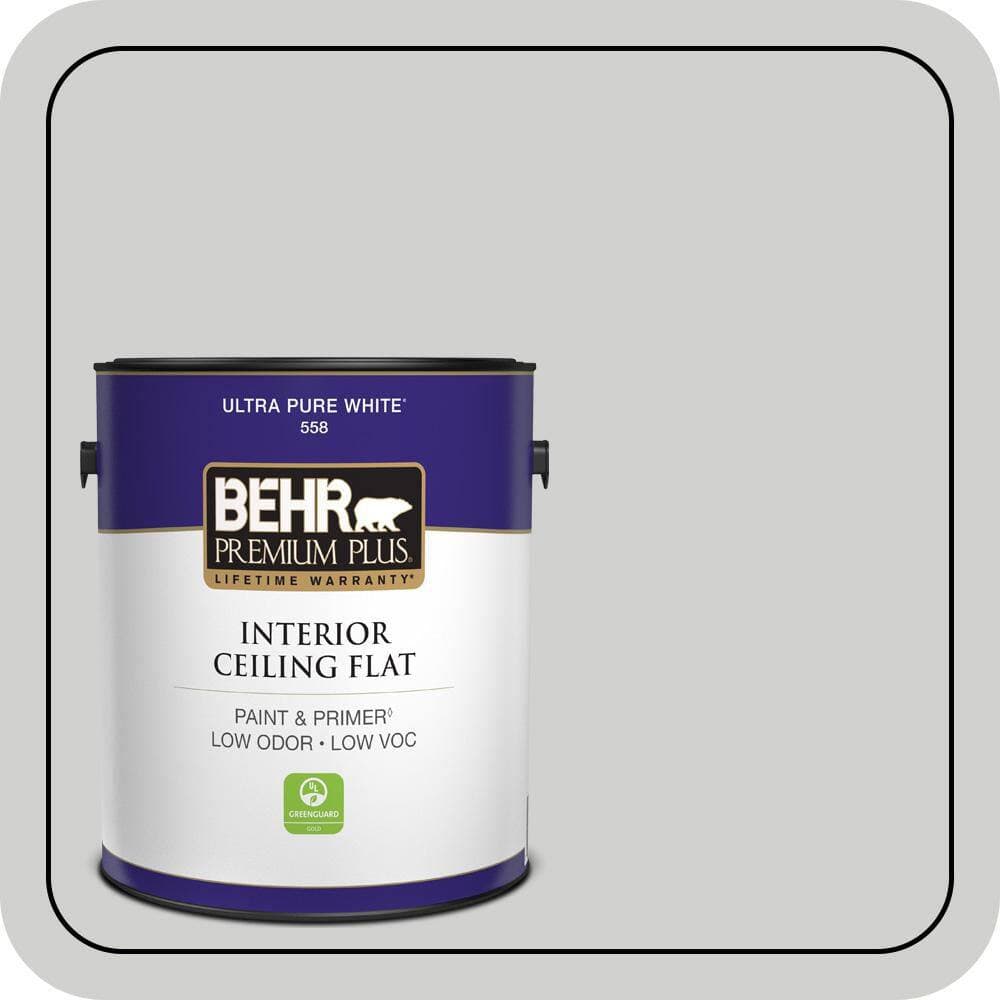 BEHR PREMIUM PLUS 1 gal. #PPU26-15 Halation Ceiling Flat Interior Paint & Primer (1)