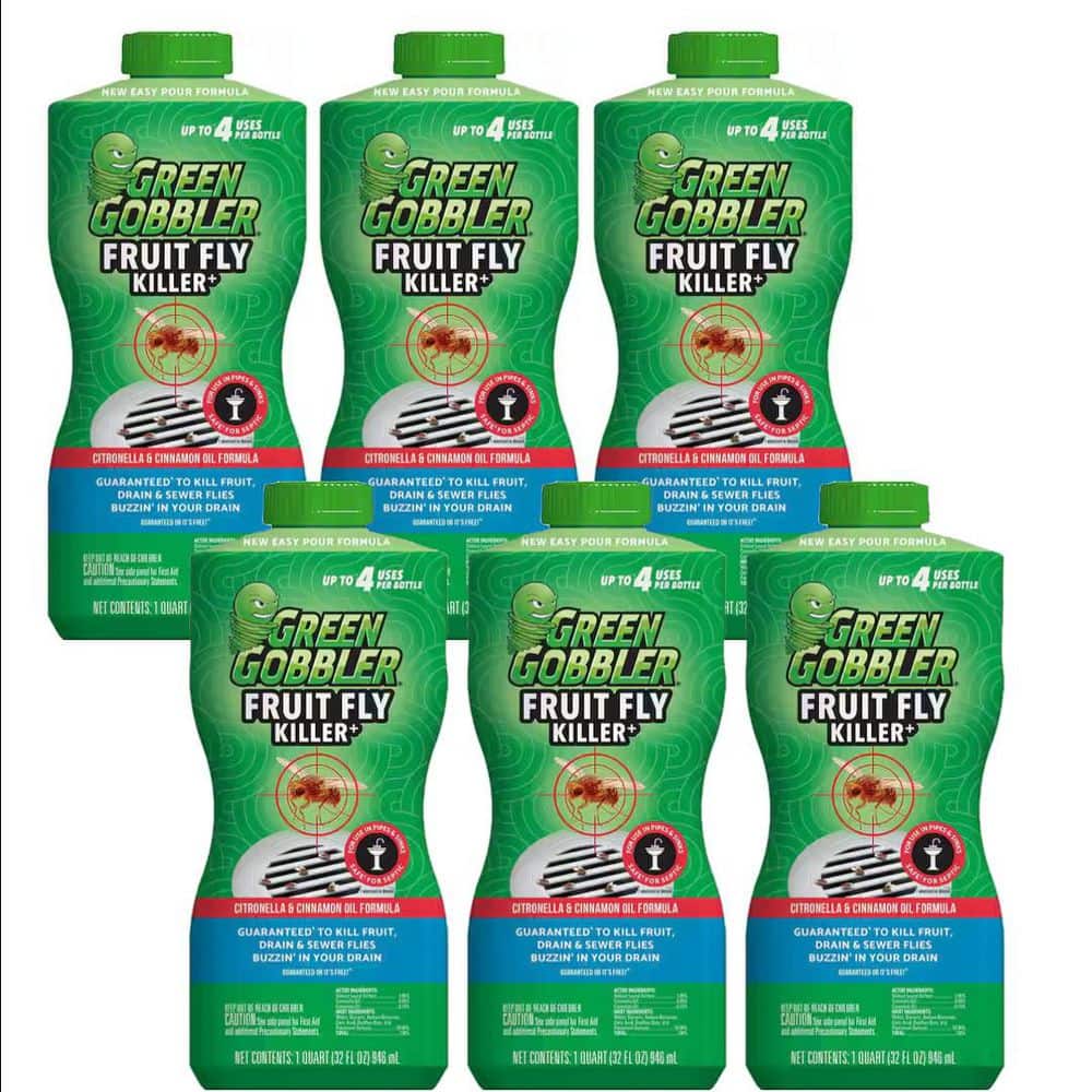 Green Gobbler 32 oz. Fruit Fly and Drain Fly Killer (6-Pack)