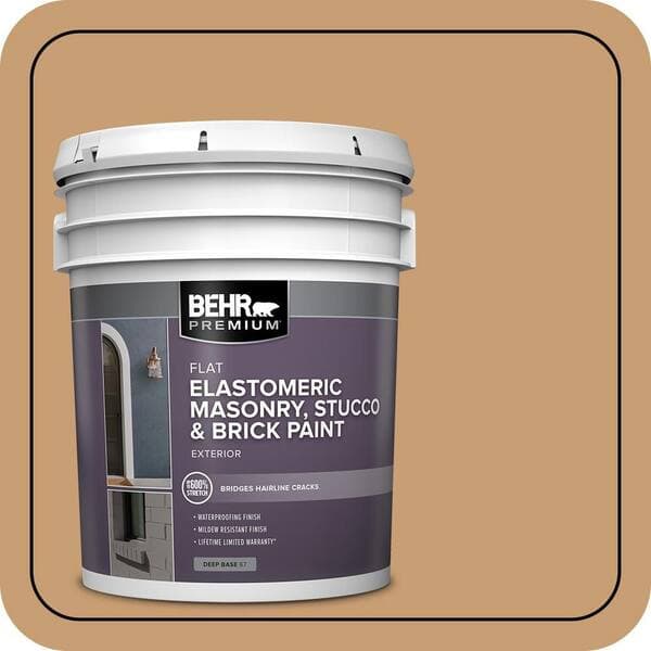 BEHR PREMIUM 5 gal. #S270-5 Gingersnap Elastomeric Masonry, Stucco and Brick Exterior Paint (2)