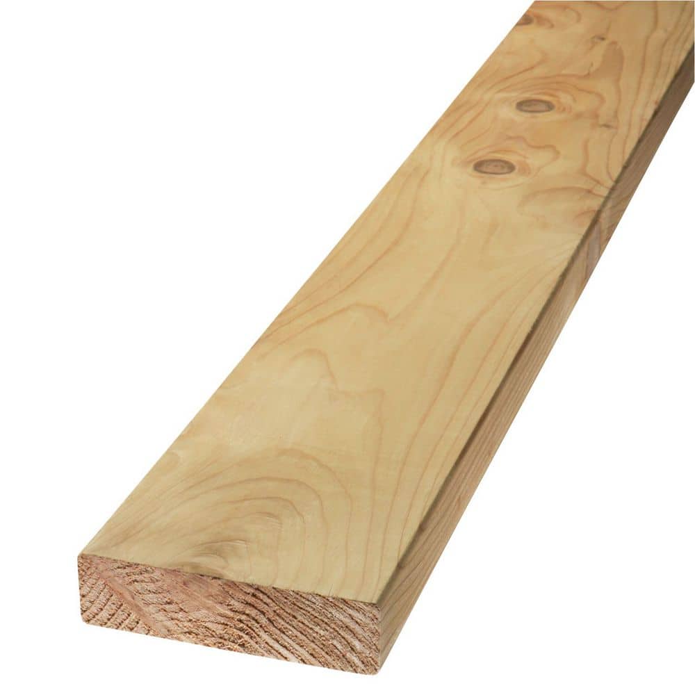 Unbranded 2 in. x 8 in. x 14 ft. 2 Tight Knot Cedar Rough GRN-Dimensional Lumber