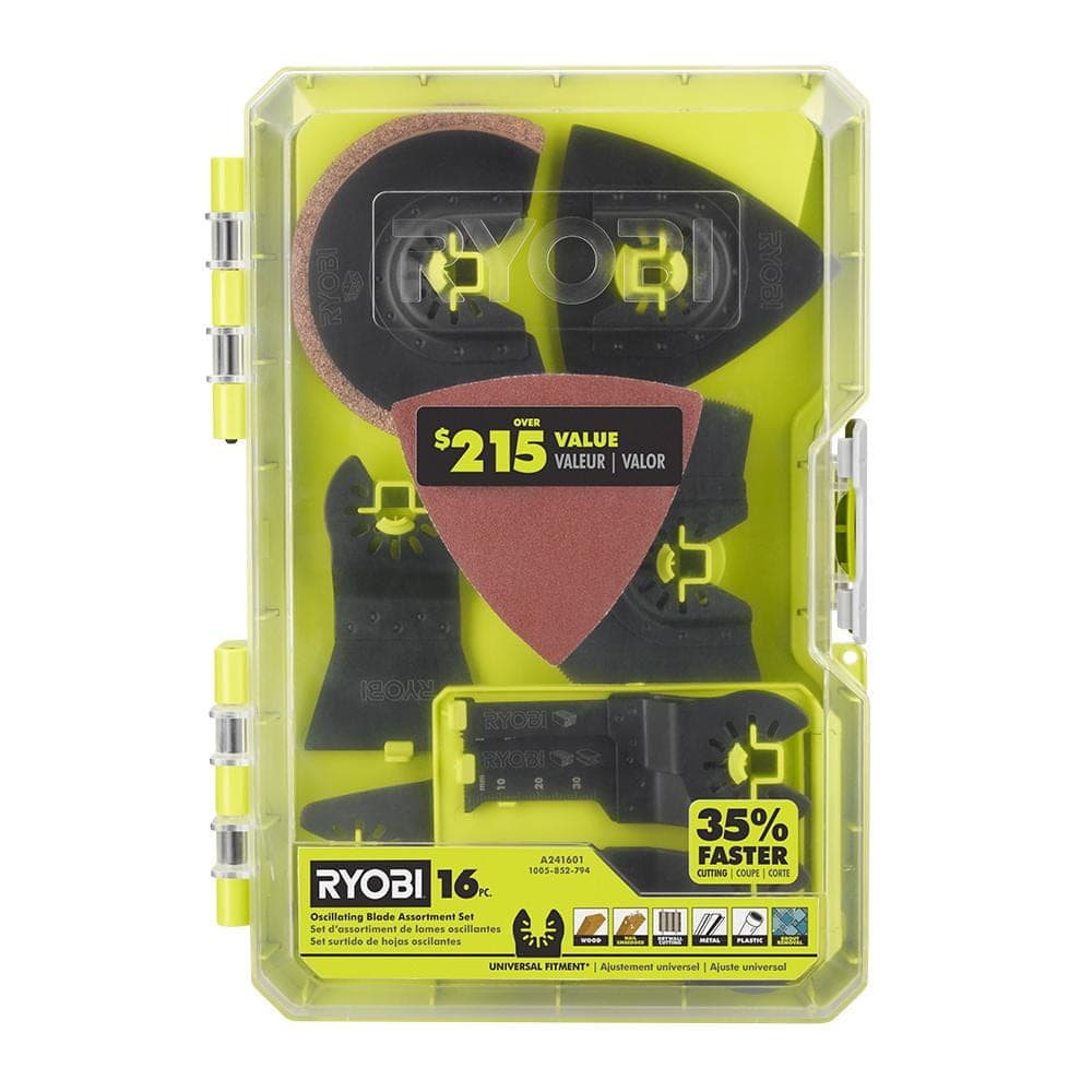 RYOBI 16-Piece Oscillating Multi-Tool Blade Accessory Set (1)