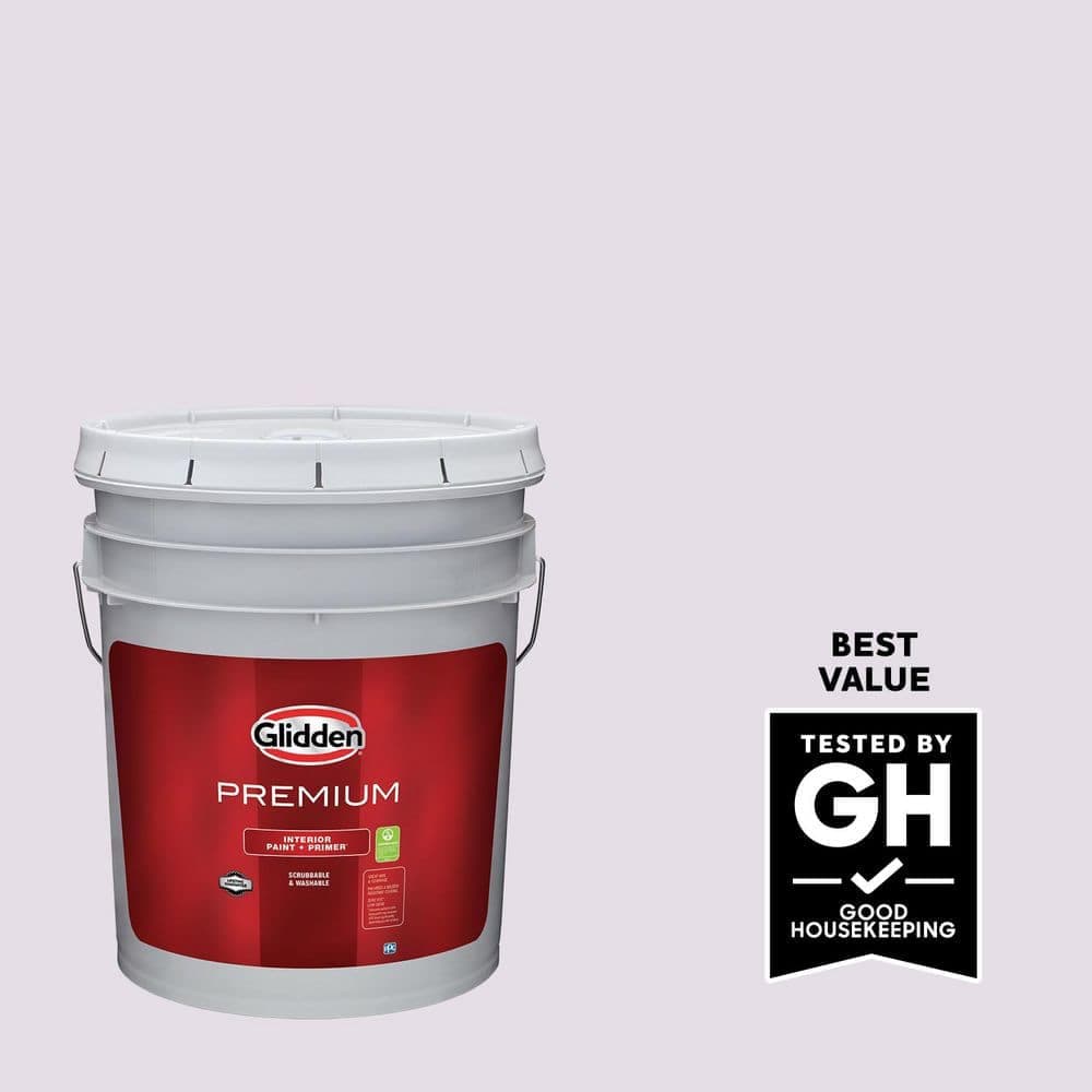Glidden Premium 5 gal. PPG1176-1 Peek A Boo Semi-Gloss Interior Paint
