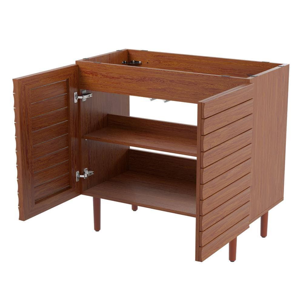 JONATHAN Y Aubert W 18 in. D 33 in. H 2-Shelf Bath Vanity Cabinet without Top (Sink Basin not Included) (4)