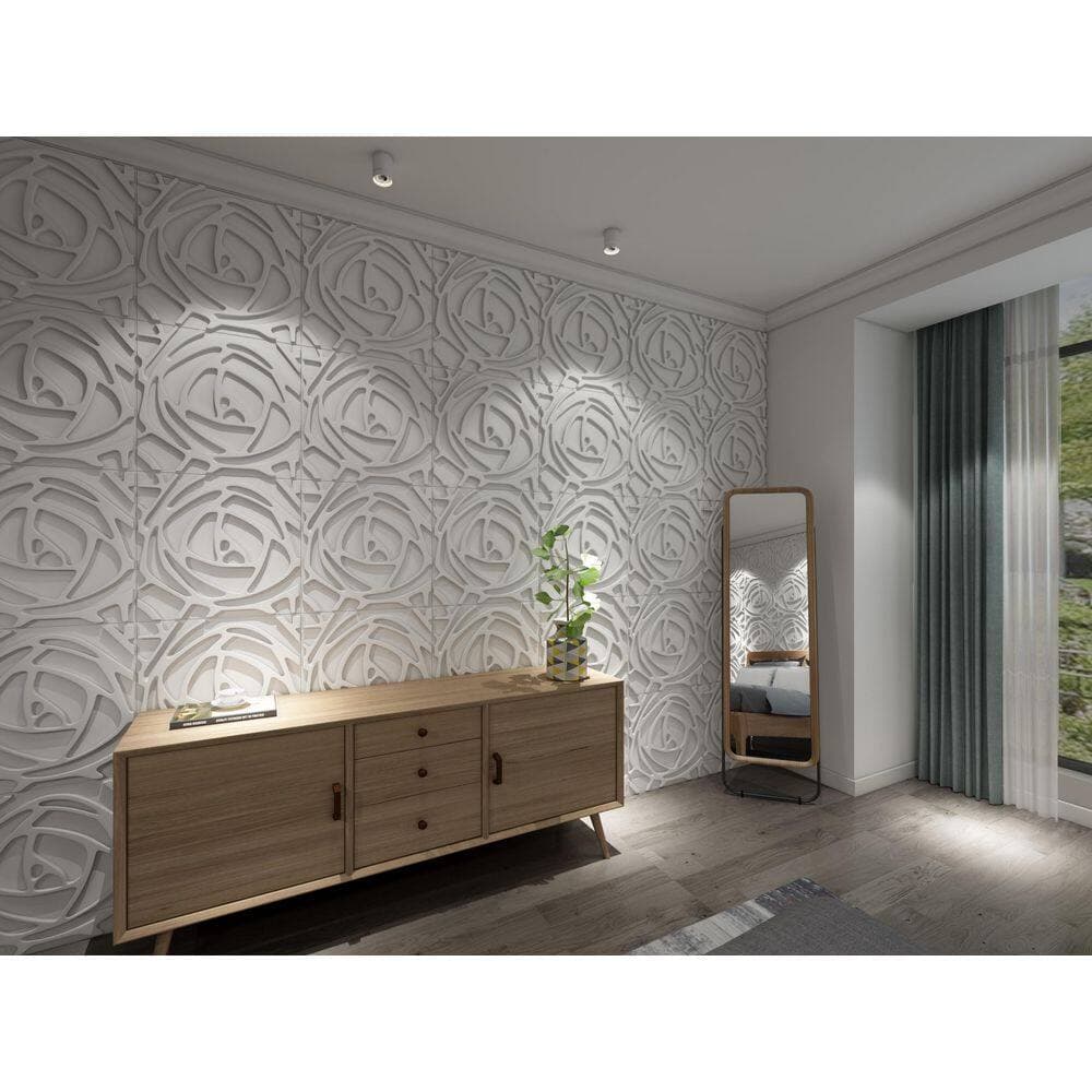 Dundee Deco Falkirk Ross 2/25 in. 19.7 in. 19.7 in. PVC Brick 3D Decorative Wall Panel (3)