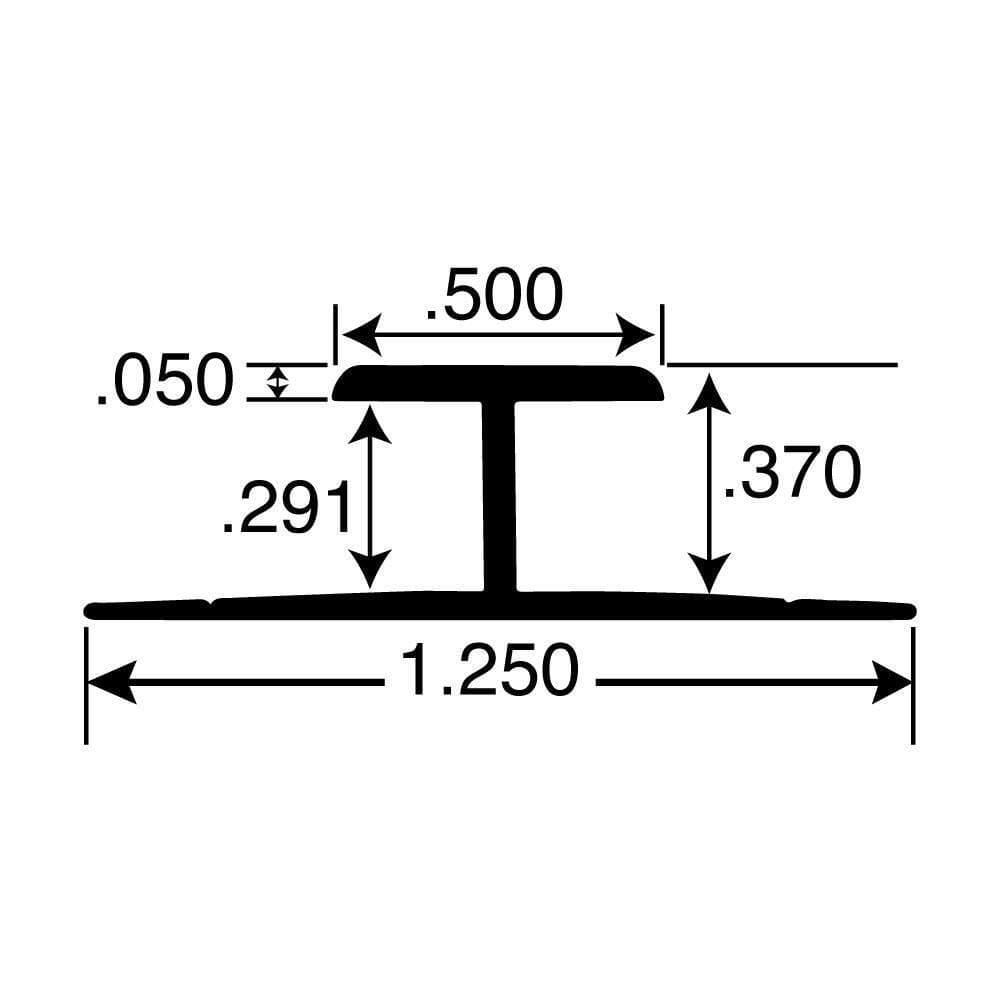 Outwater 3-PACK 0.370 in. D x 1.25 in. W x 48 in. L Unfinished Mill Aluminum H Channel Moulding Fits 1/4 in. to 9/32 in. Boards (2)