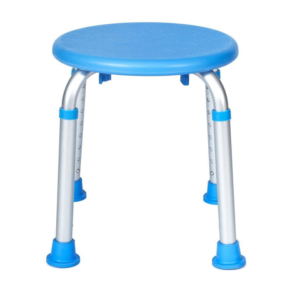 Carnegy Avenue Hercules 14.25 in. W Adjustable Height Plastic Shower Bench with Height-Adjust Frame and Tool-Free Assembly in Blue (2)