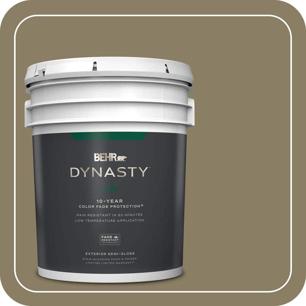 BEHR DYNASTY 5 gal. #N330-6 Lagoon Moss Semi-Gloss Exterior Stain-Blocking Paint & Primer