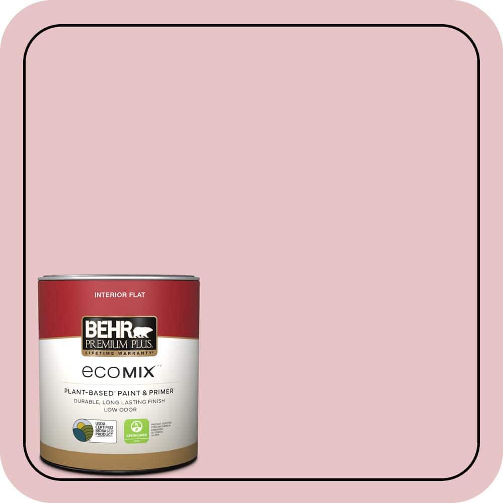 BEHR PREMIUM PLUS 1 qt. #S140-2 Cranapple Cream Flat EcoMix Plant-Based Interior Paint & Primer (1)