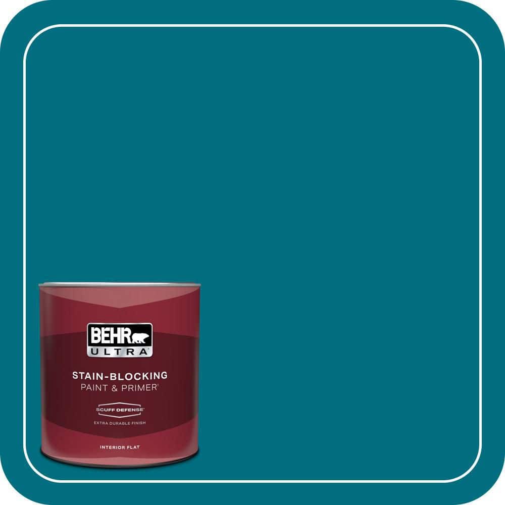 BEHR ULTRA 1 qt. #MQ4-54 Coastal Jetty Extra Durable Flat Interior Paint & Primer