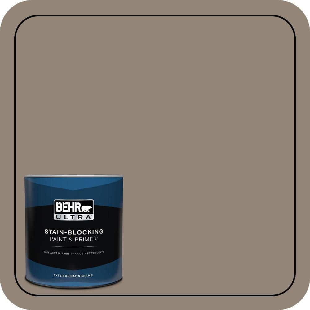 BEHR ULTRA 1 qt. #N220-5 Ottertail Satin Enamel Exterior Paint & Primer