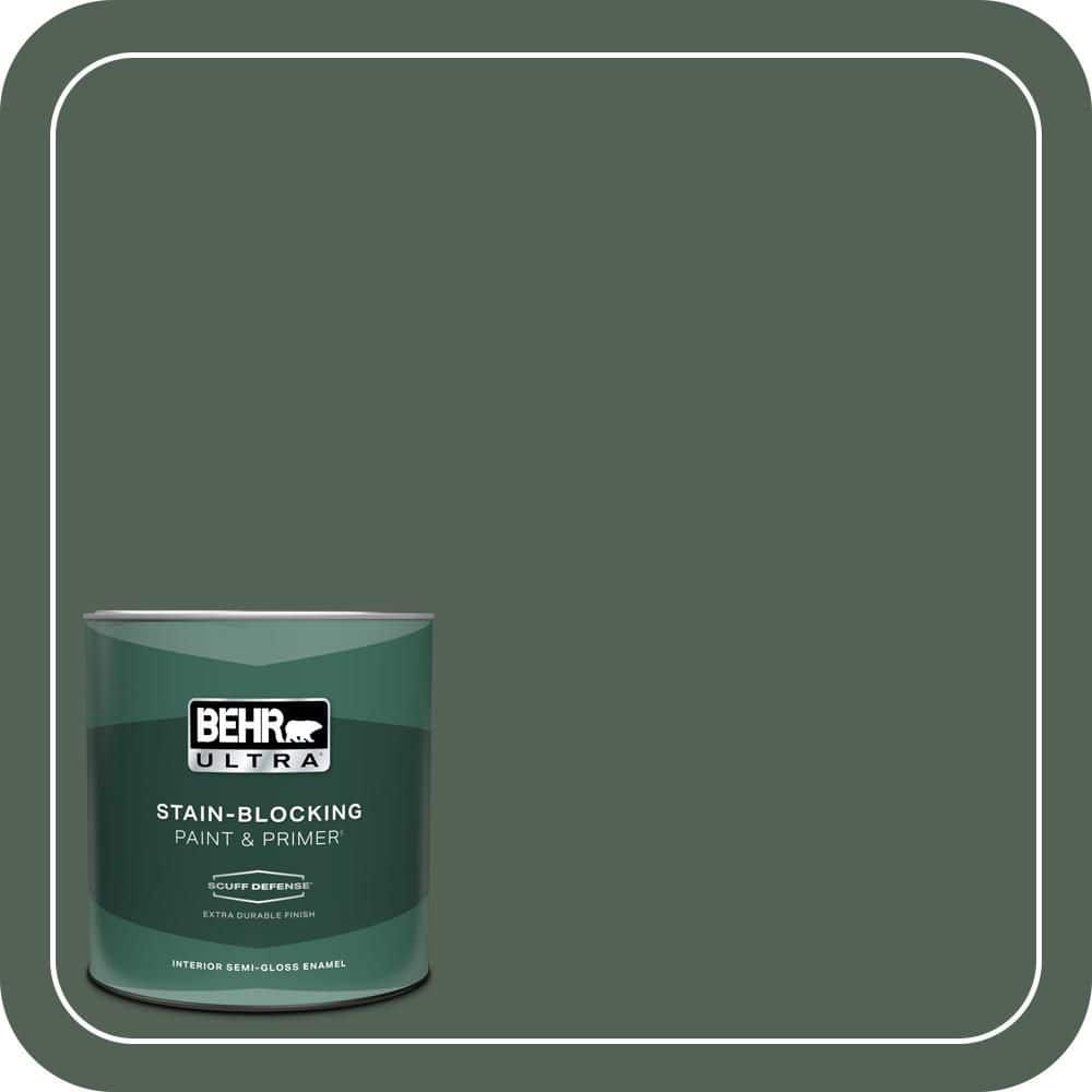 BEHR ULTRA 1 qt. #MQ6-14 Northern Glen Extra Durable Semi-Gloss Enamel Interior Paint & Primer