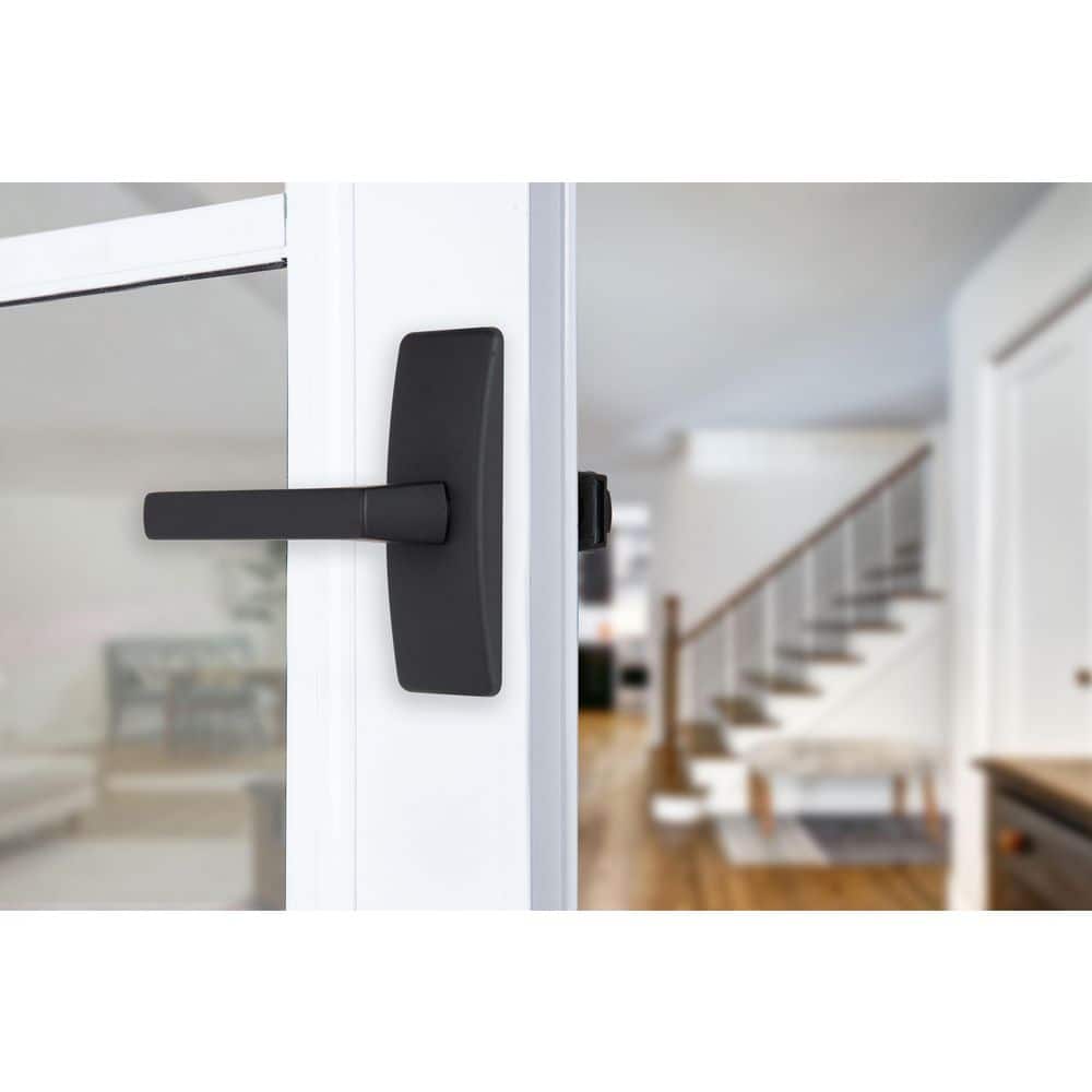 Wright Products Lena Surface Lever Mount Latch for Screen and Storm Doors, Matte Black (2)