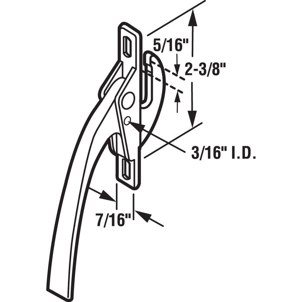 Prime-Line White Casement Window Locking Handle (2)