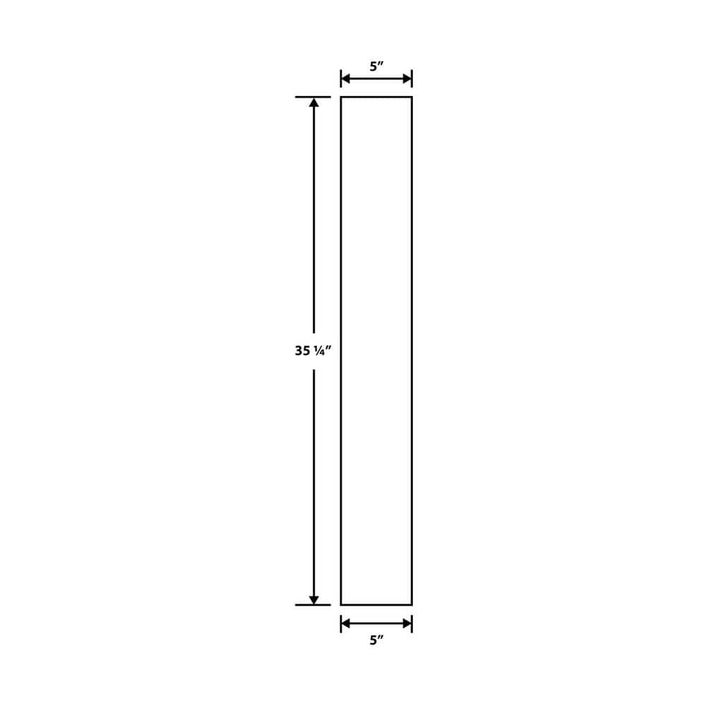 American Pro Decor 35-1/4 in. Unfinished North American Solid Cherry Kitchen Island Leg (2)