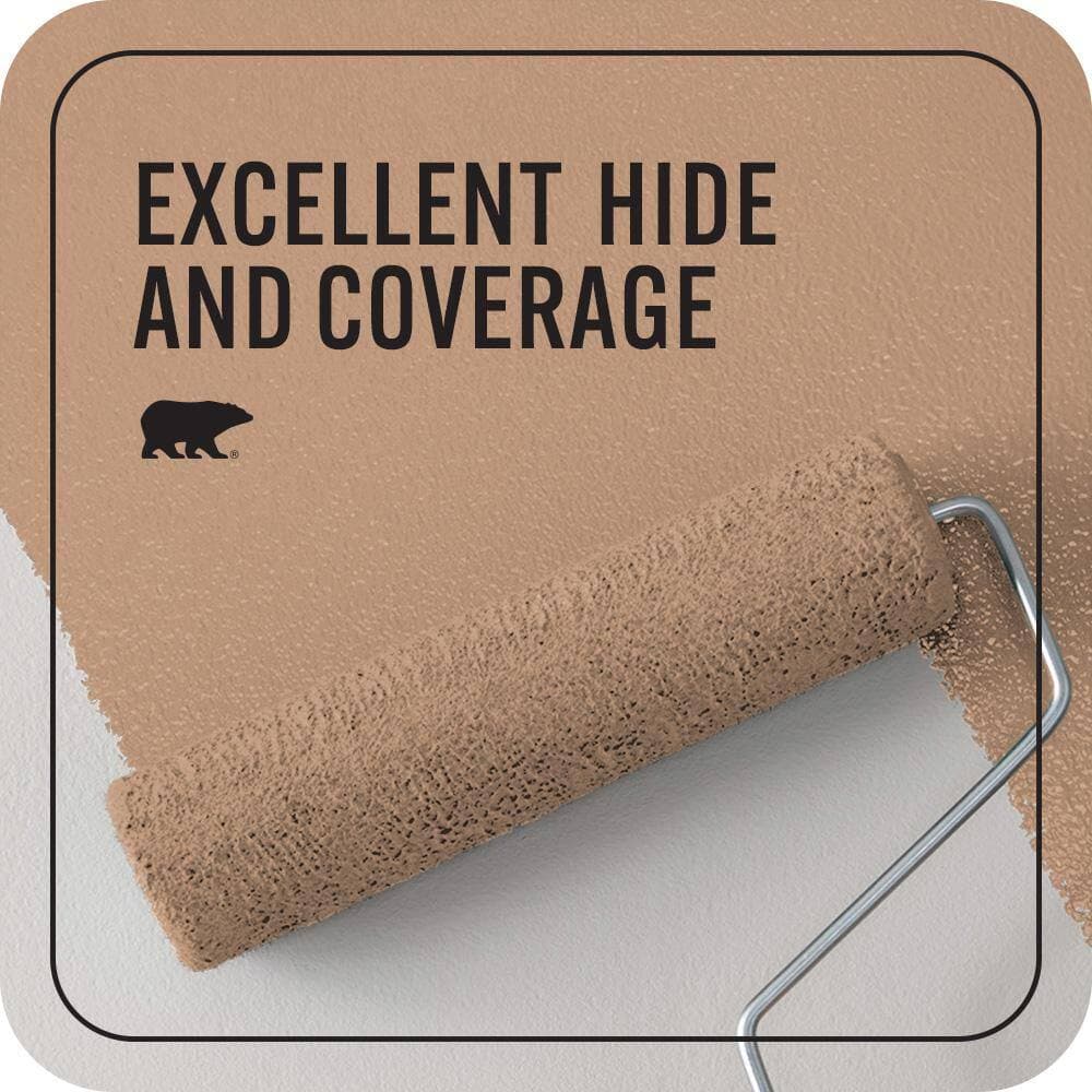 BEHR PREMIUM PLUS 1 qt. #PPU3-12 Egyptian Pyramid Flat EcoMix Plant-Based Interior Paint & Primer (2)