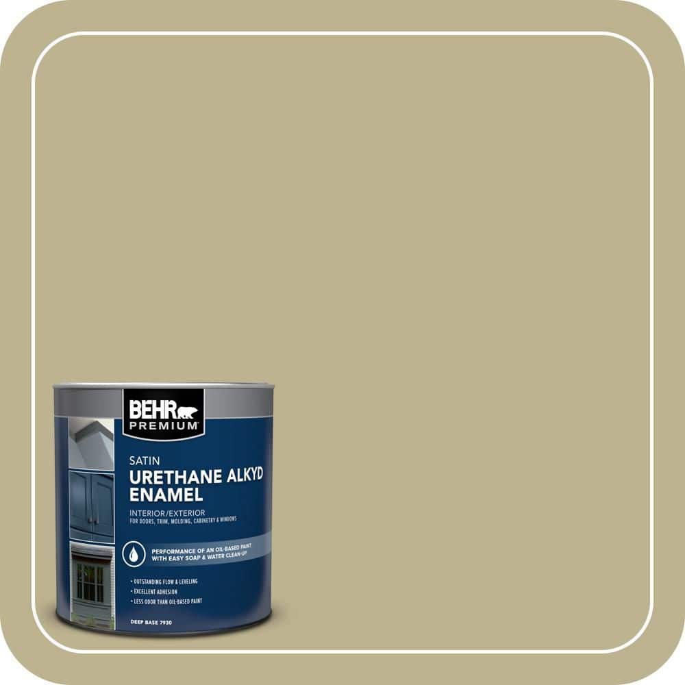 BEHR PREMIUM 1 qt. #PPU9-10 Wasabi Powder Satin Enamel Urethane Alkyd Interior/Exterior Paint