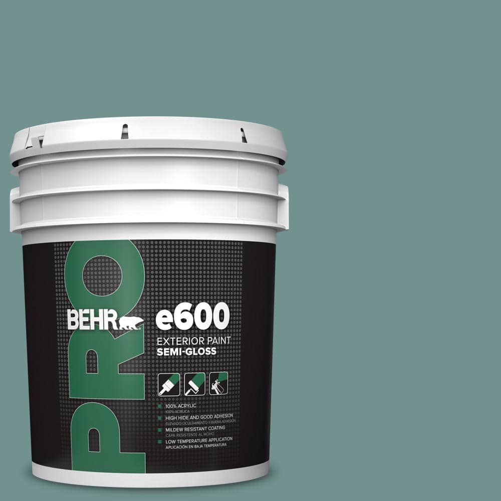 BEHR PRO 5 gal. #ECC-60-3 Pool Tide Semi-Gloss Exterior Paint